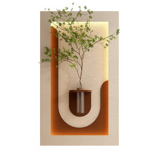 LED Wall Decor with 3-Color LED and Plants.