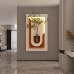 LED Wall Decor with 3-Color LED and Plants.