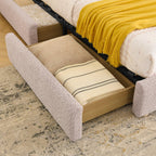 Queen Size Upholstered Bed Frame - Modern Minimalist Design.