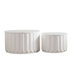 Round Storage Table Set for Elegant Living Rooms.