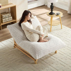 Corduroy Armless Lazy Sofa for Living Rooms & Bedrooms.