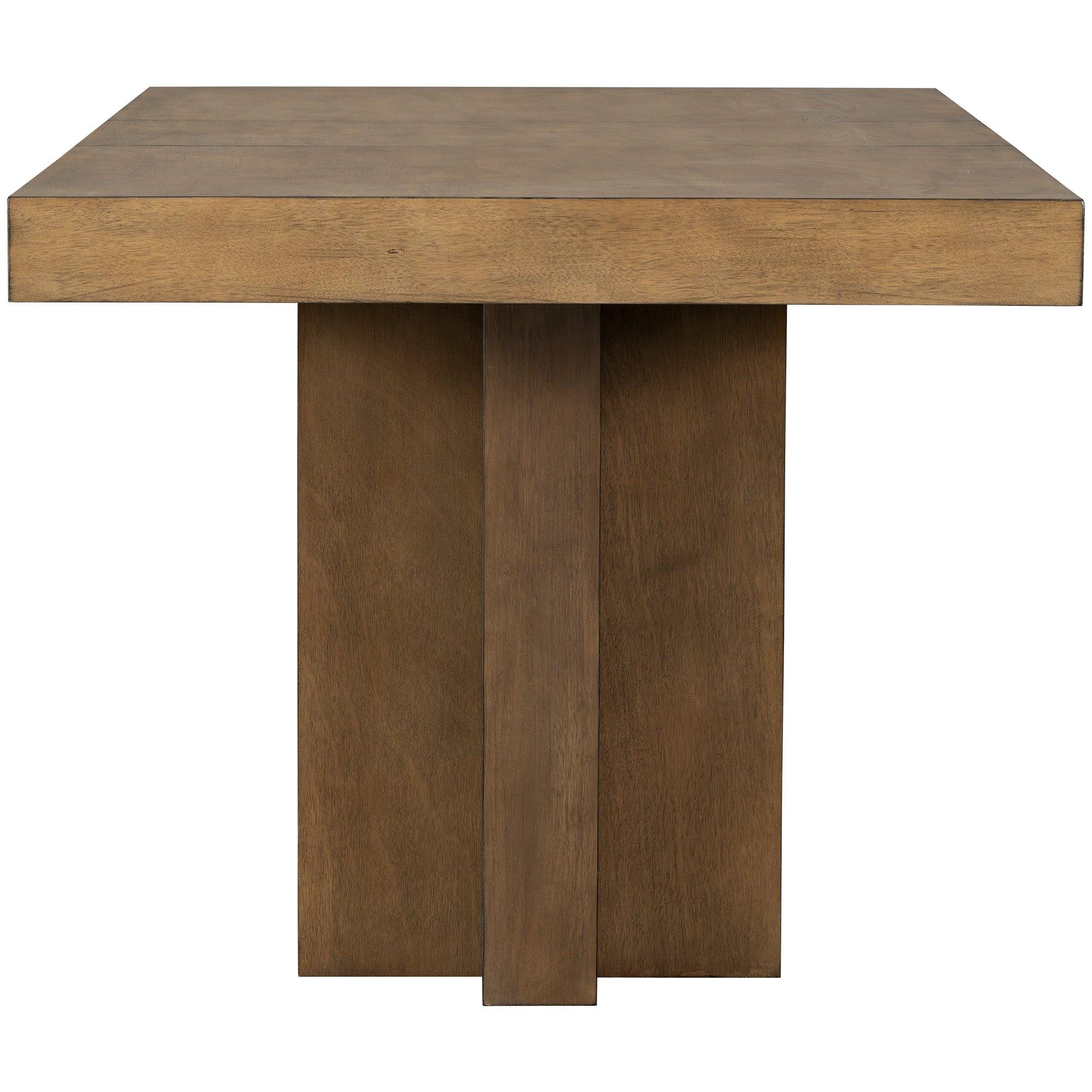 Extendable Wood Dining Table Set for 6 with Bench & Chairs.