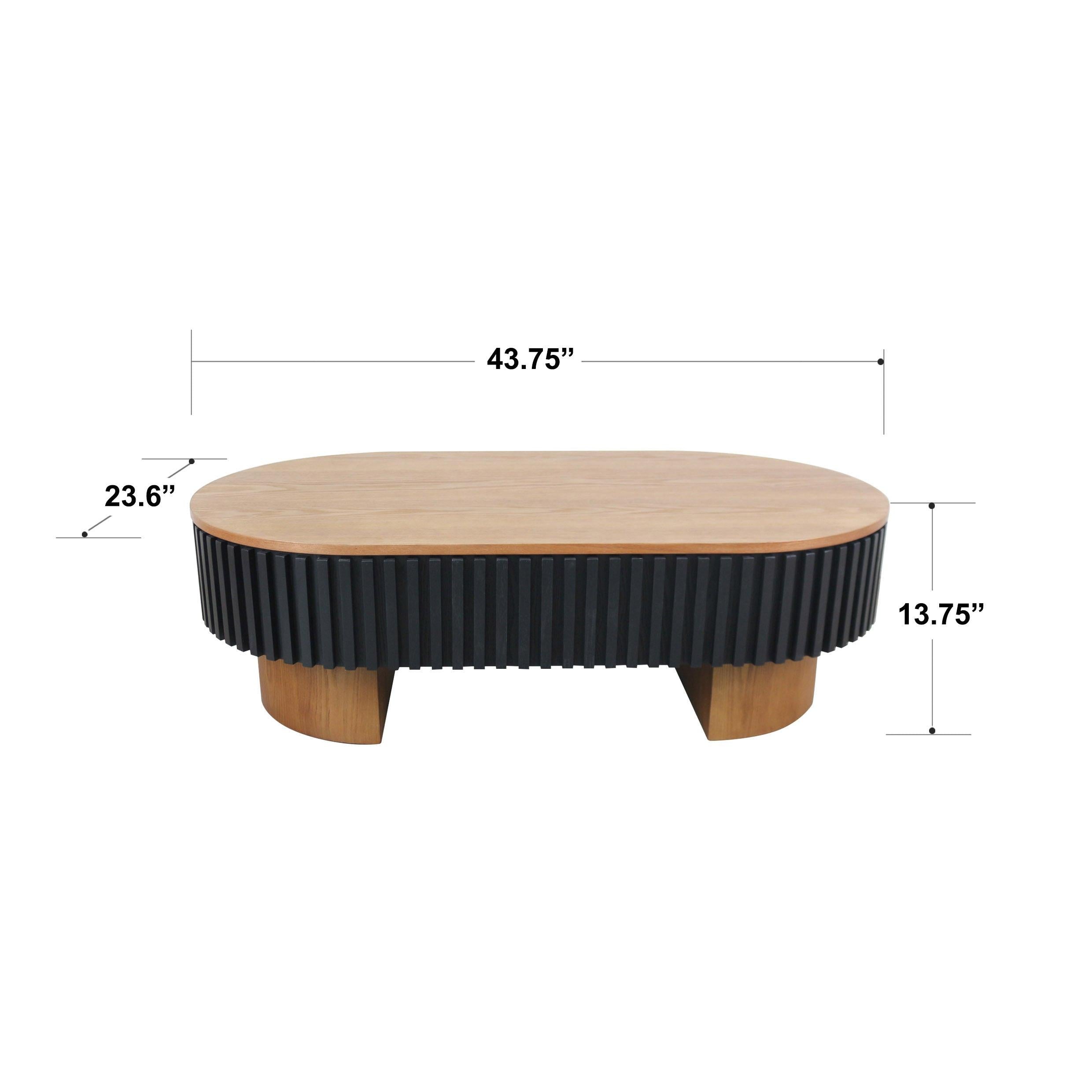 43.7" Modern Coffee Table with Hidden Storage - Perfect for Living Room.