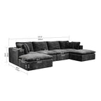 Modular Sectional Sofa Grey - Comfy & Stylish Couch.