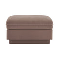 Celena Rectangular Chenille Ottoman in Rose Dust - 33 Inch