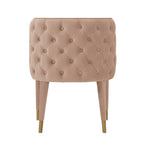 Maya Velvet Dining Chair in Nude.