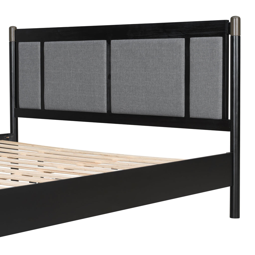 Solid Wood King Bed with Heavy Duty Support.