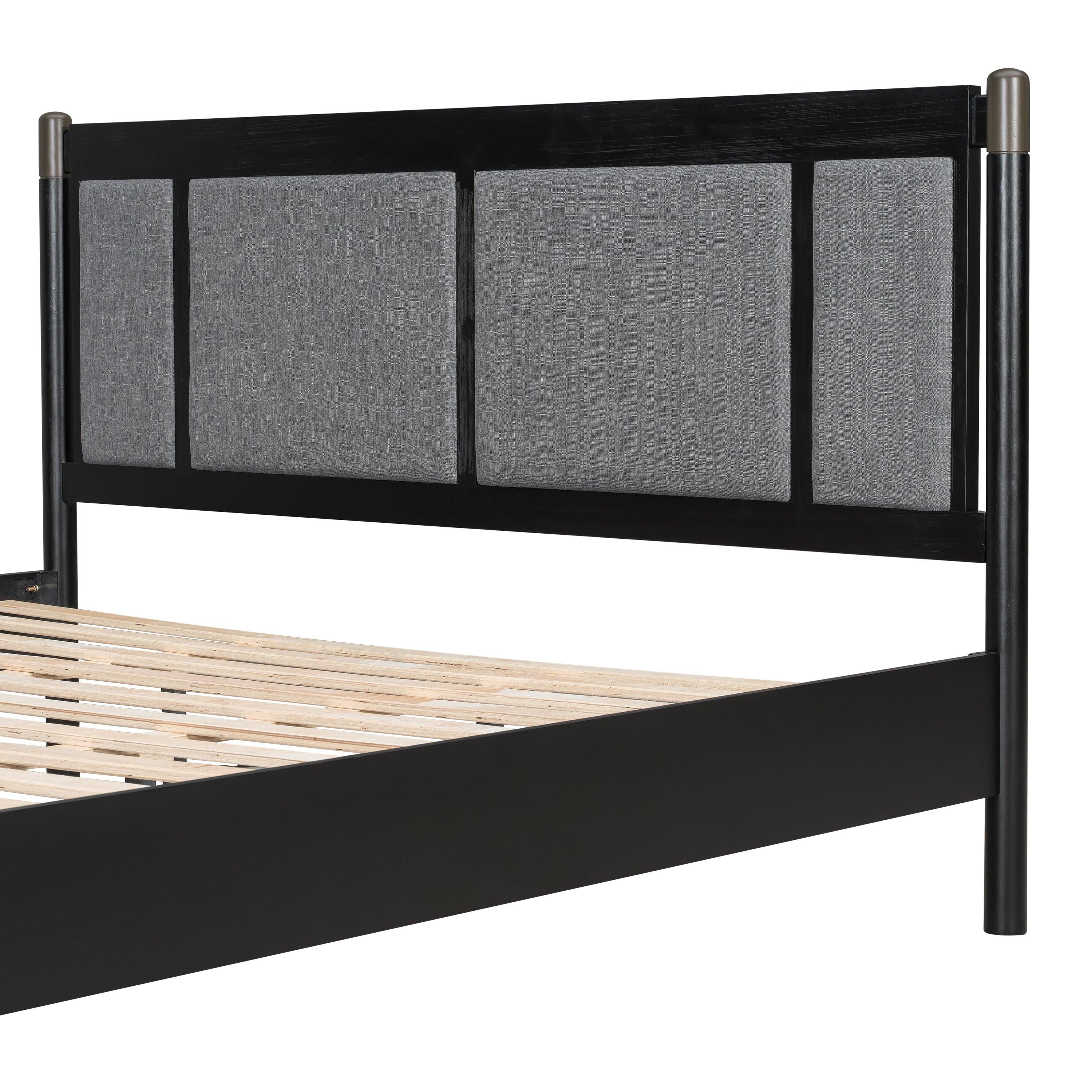 Solid Wood King Bed with Heavy Duty Support.