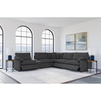 Hollander Dark Grey Modular Power Reclining Sectional Sofa.