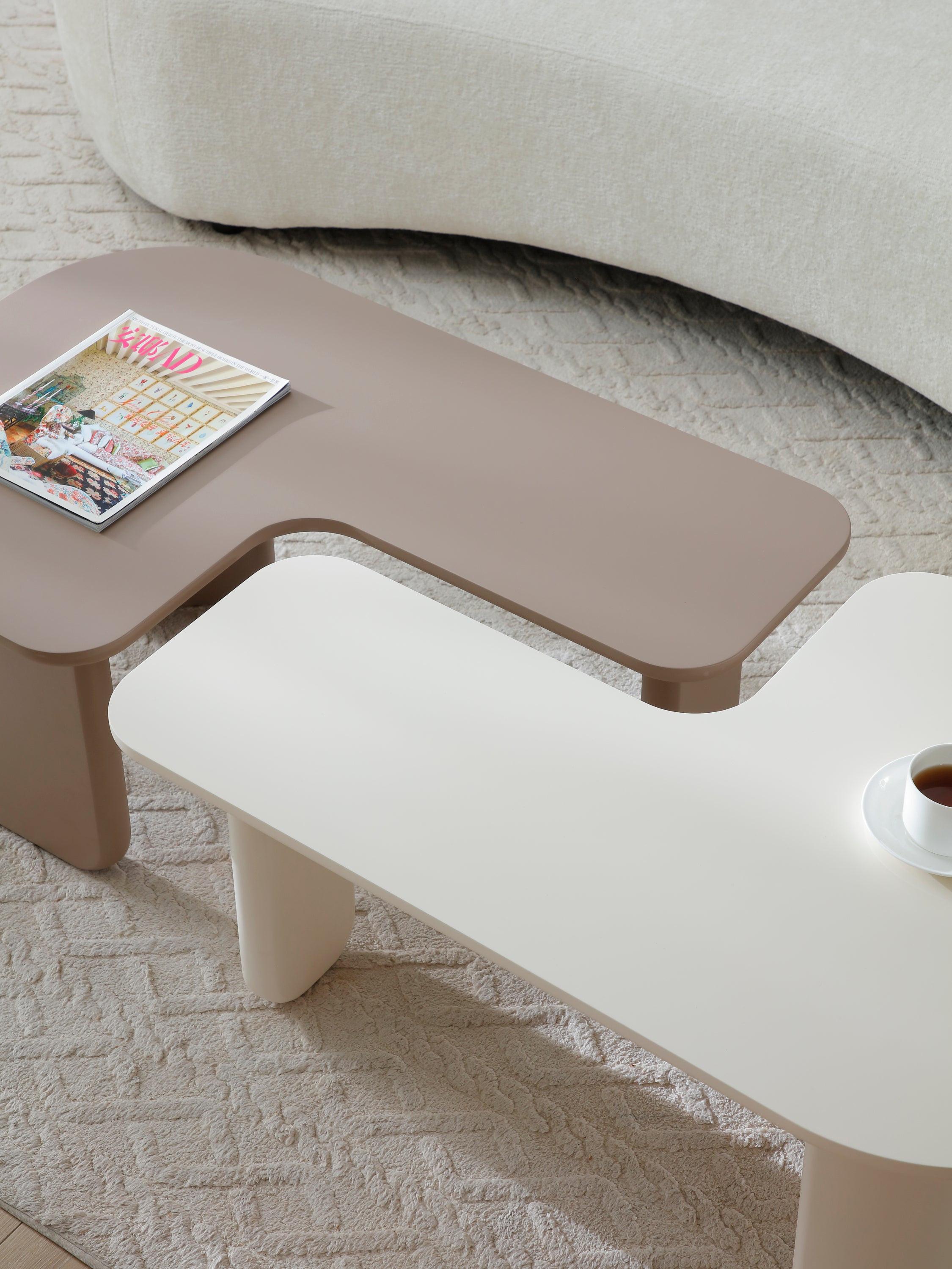 2 Pcs Modular Coffee Table Set - Versatile Design.
