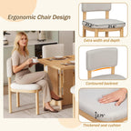 TREXM Farmhouse Wood Dining Table Set for 6 with Chairs.