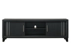Contemporary TV Stand with Open Shelves & Storage.