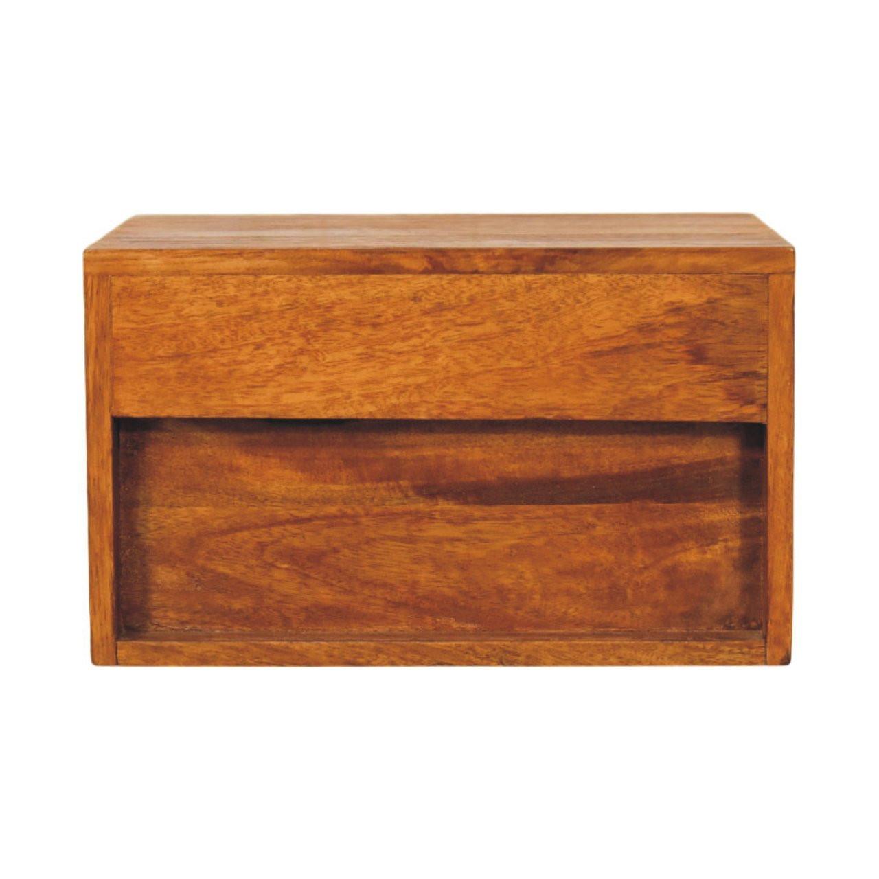 Artisan Furniture Solid Wood Turned Pillar Nightstand.