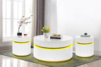 Tivoli 3-Piece LED Coffee Table Set with Glass Top.