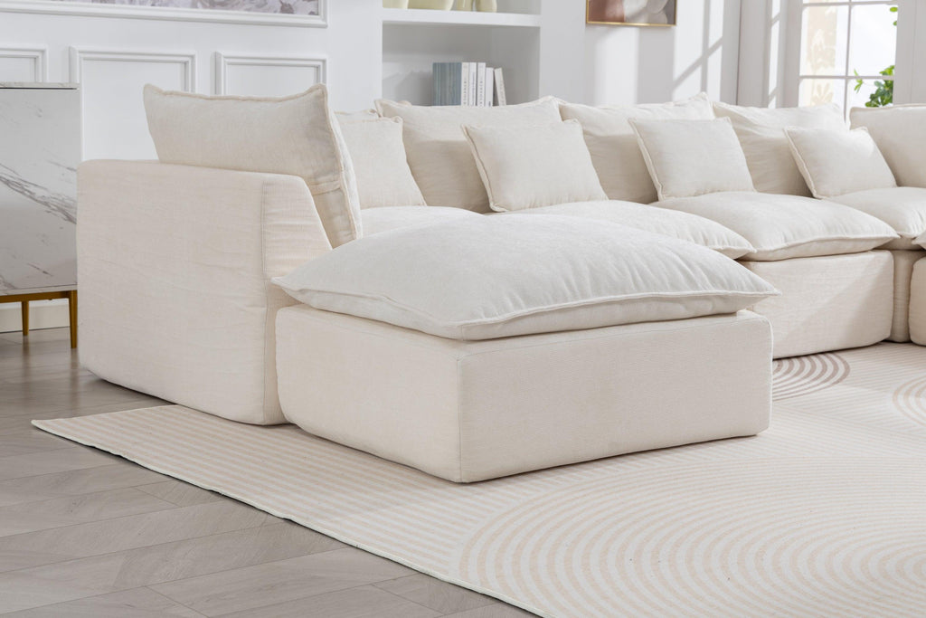 Oversized Modular Sectional Sofa with Wide & Deep Seat.