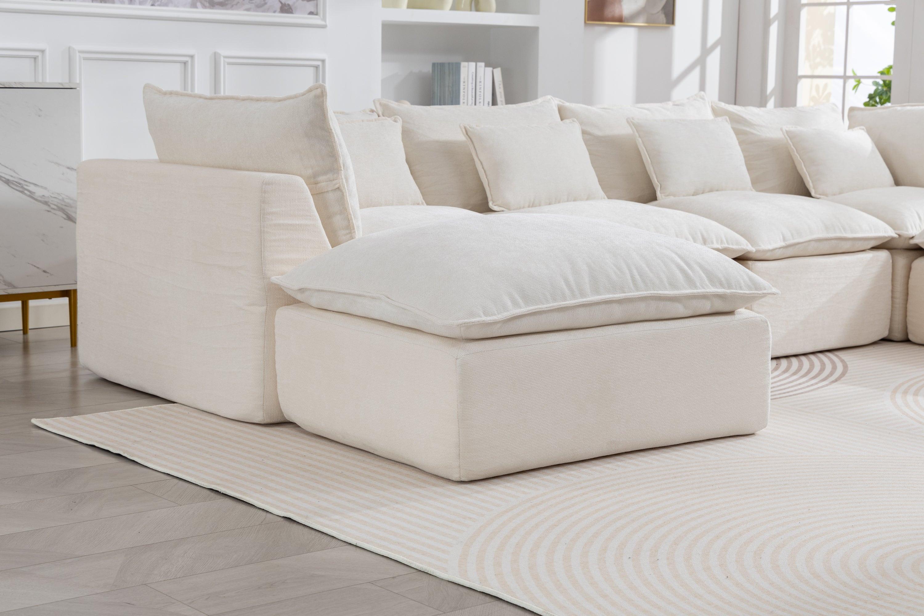 Oversized Modular Sectional Sofa with Wide & Deep Seat.