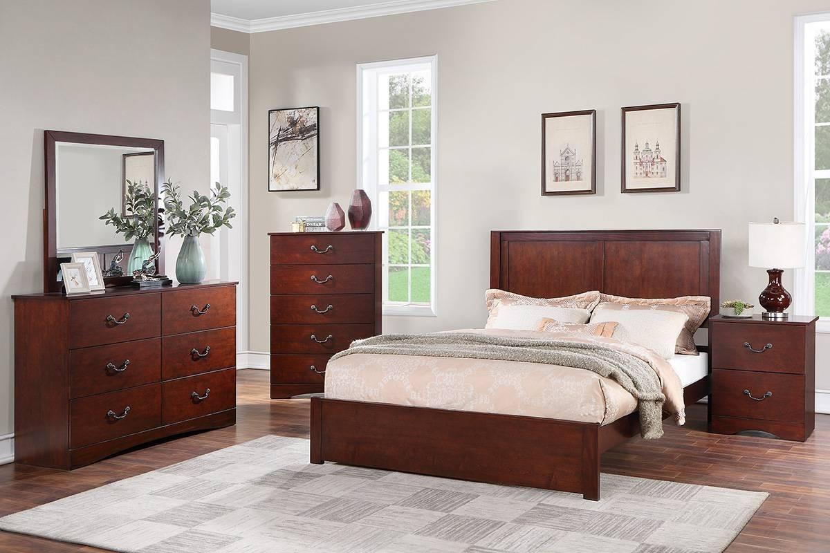 California King Size Bed with Two Panel Headboard.