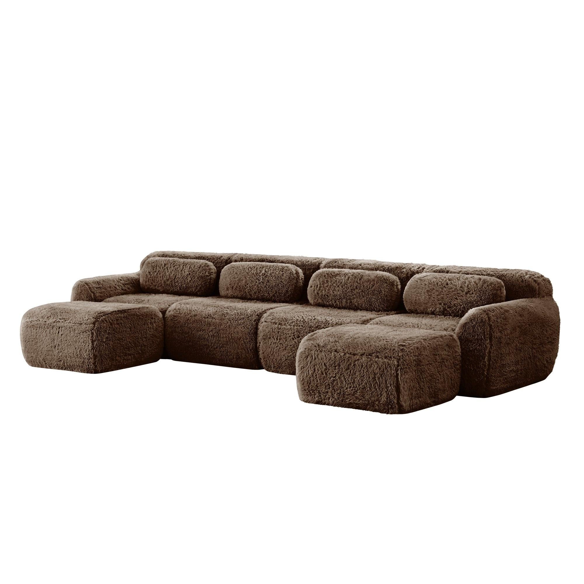 Modular Anti-Slip U-Shaped Boneless Sofa.
