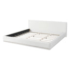 Stylish Upholstered King Size Bed in White.
