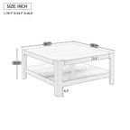 Farmhouse Coffee Table with Soft Rounded Profile.
