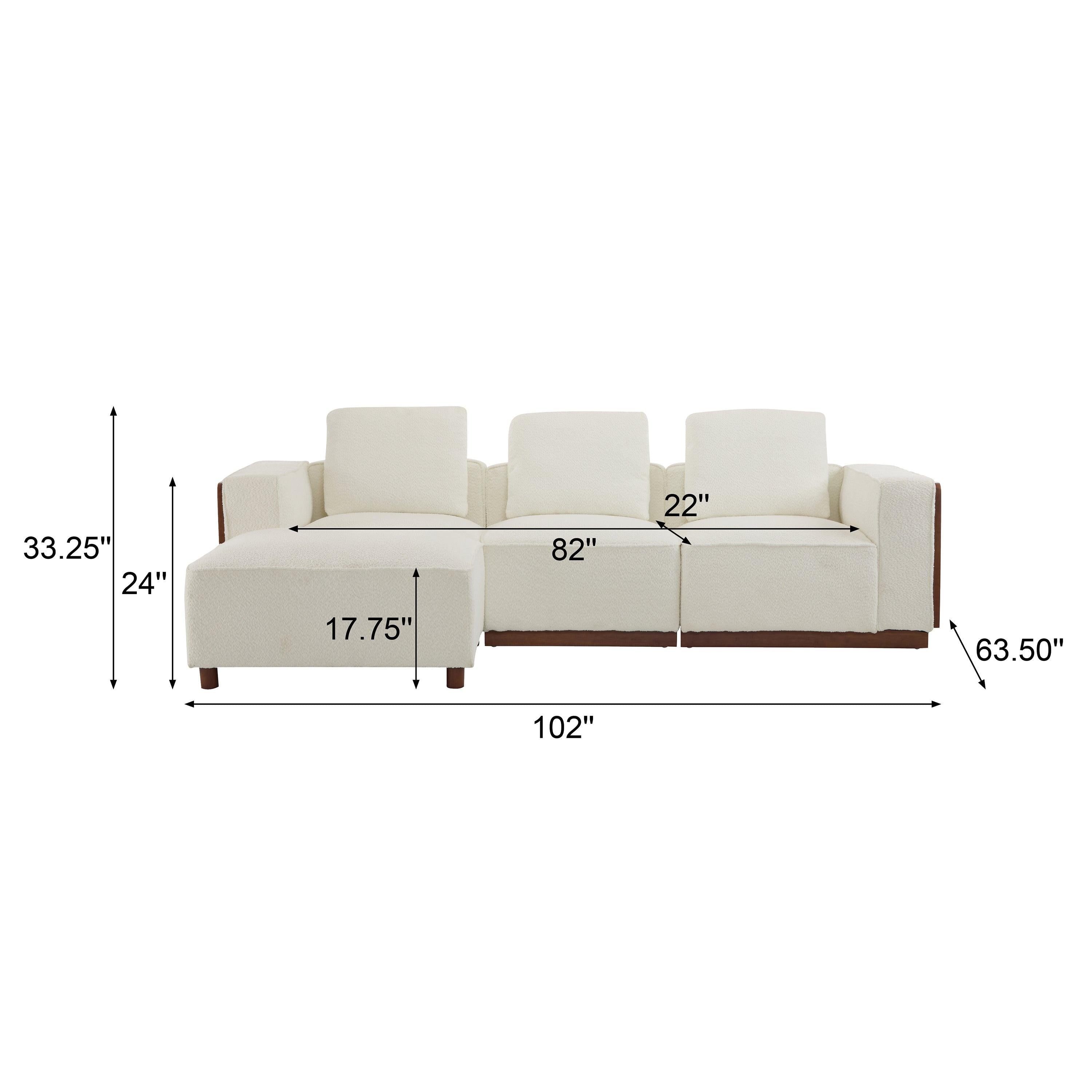 CHITA Modular L-Shaped Sectional Sofa for Living Rooms.
