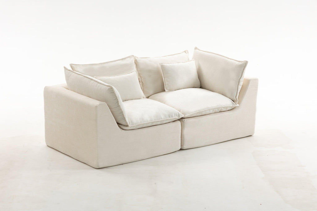 Oversized Modular Sectional Sofa with Ottoman for Living Room.