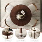 47 Inch Solid Wood Dining Table Set with 4 Chairs.