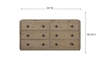 English Knotty Oak Dresser with Cedar-Lined Drawers.