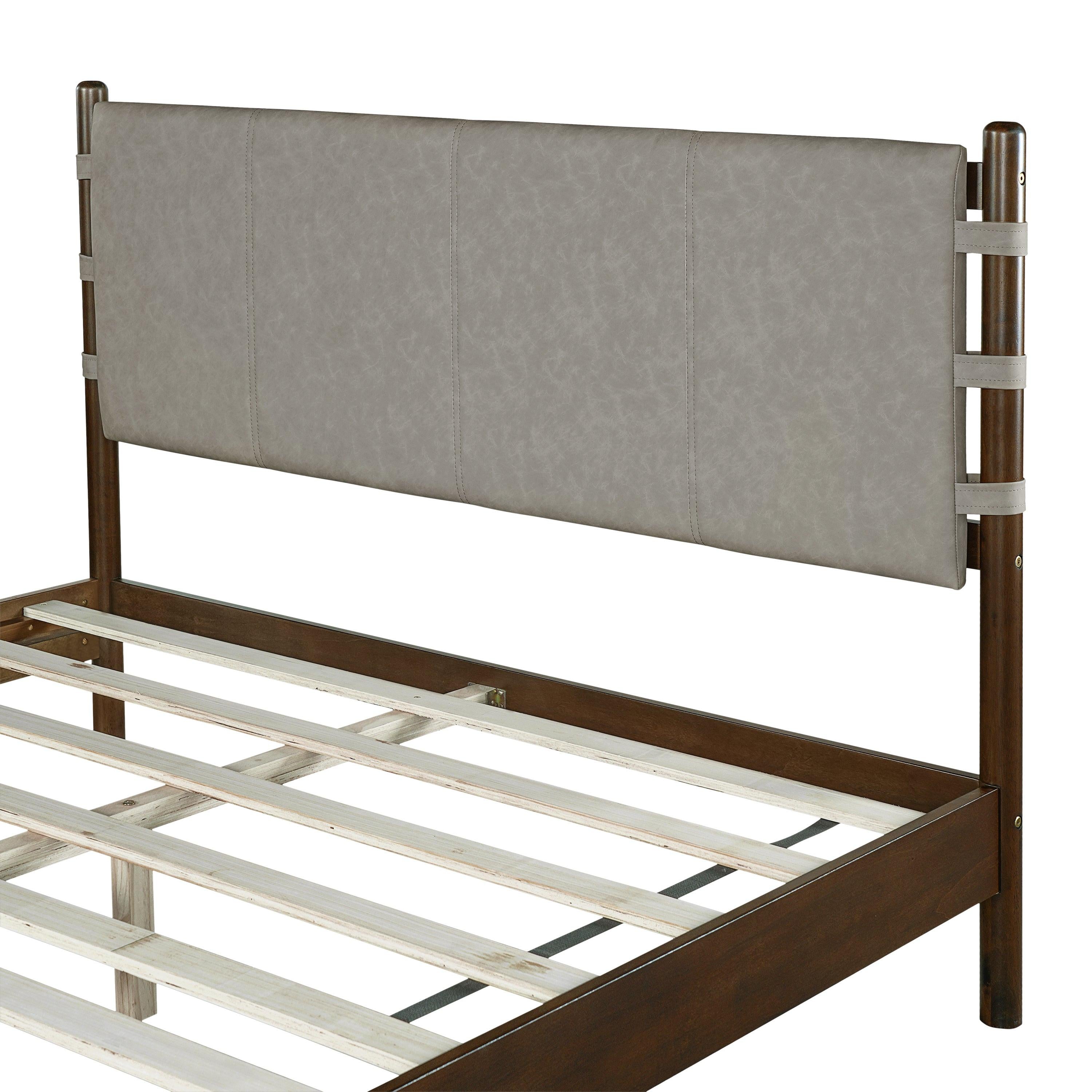 Queen Rubber Wood Bed Frame with Headboard.