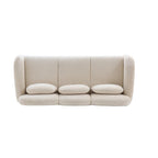 Modern Boucle Sofa - 78 in. 3 Seater Couch with Pillows.