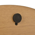 [Assembly Video]Mid-Century Coffee Table Set with Sliding Tambour Door, Round Fluted End Table With Storage, Golden Handle Tall & Low Side Table with Wooden Finish for Living Room, Set of Two ,Natural.