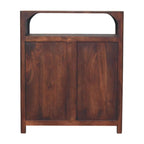 Solid Wood 3 Drawer Chest with Arched Edge Design.