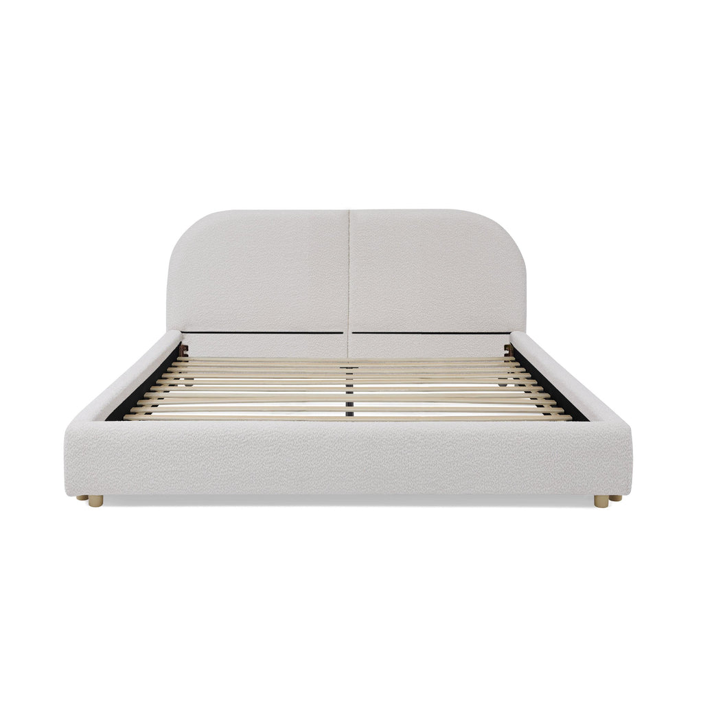 Queen Size Upholstered Bed Frame - Modern Minimalist Design.