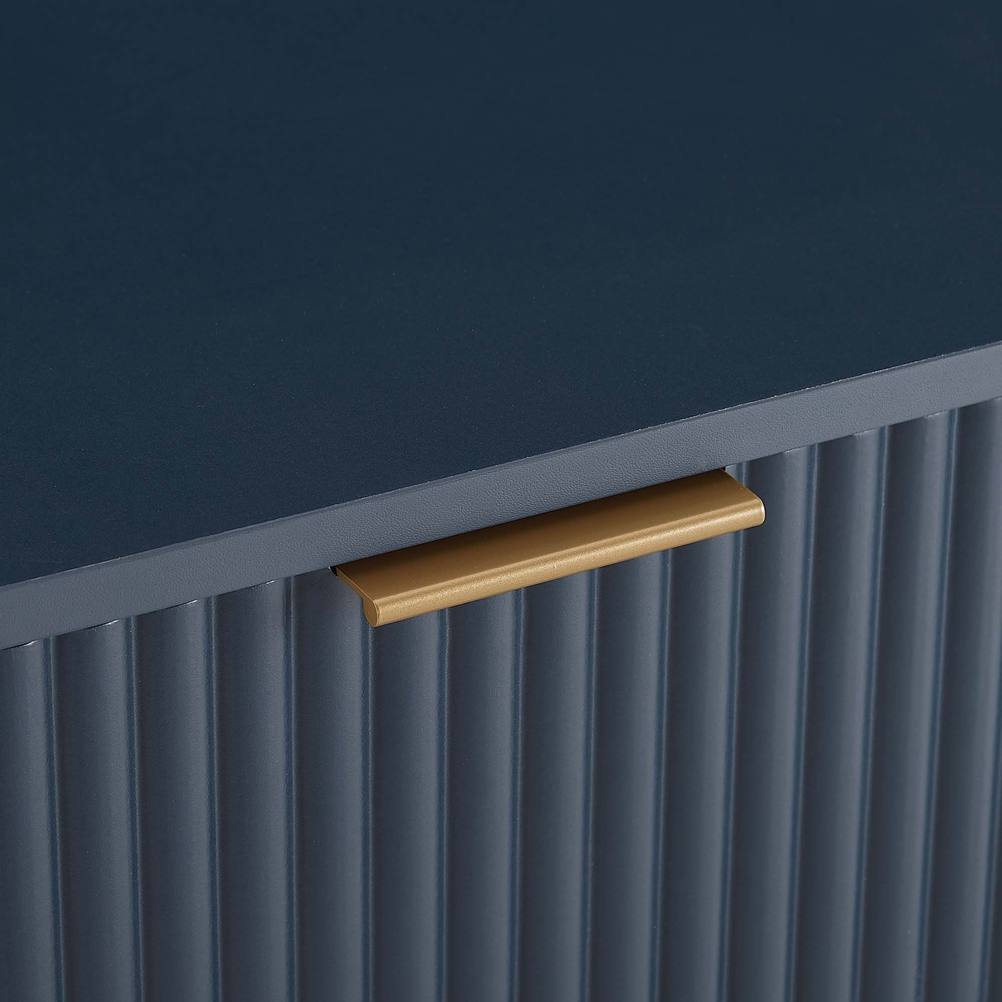 Dumbo 20' Fluted Nightstand in Midnight Blue (2-Drawer)