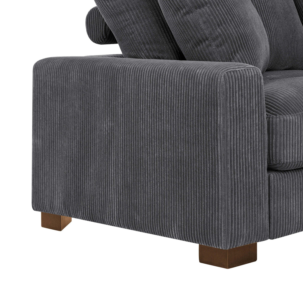 Wynisha 122'' Corduroy Sofa for Modern Living Rooms.