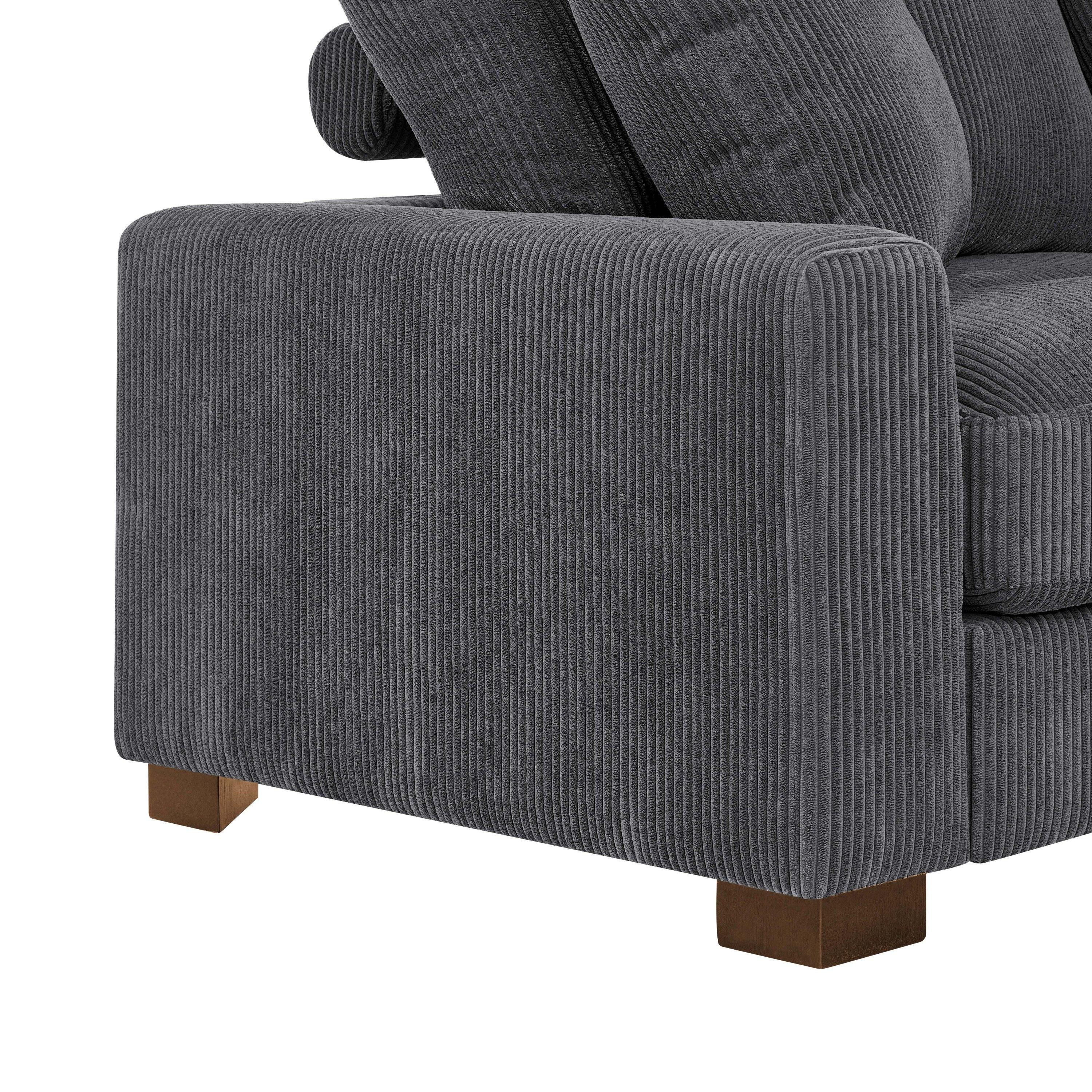Wynisha 122'' Corduroy Sofa for Modern Living Rooms.