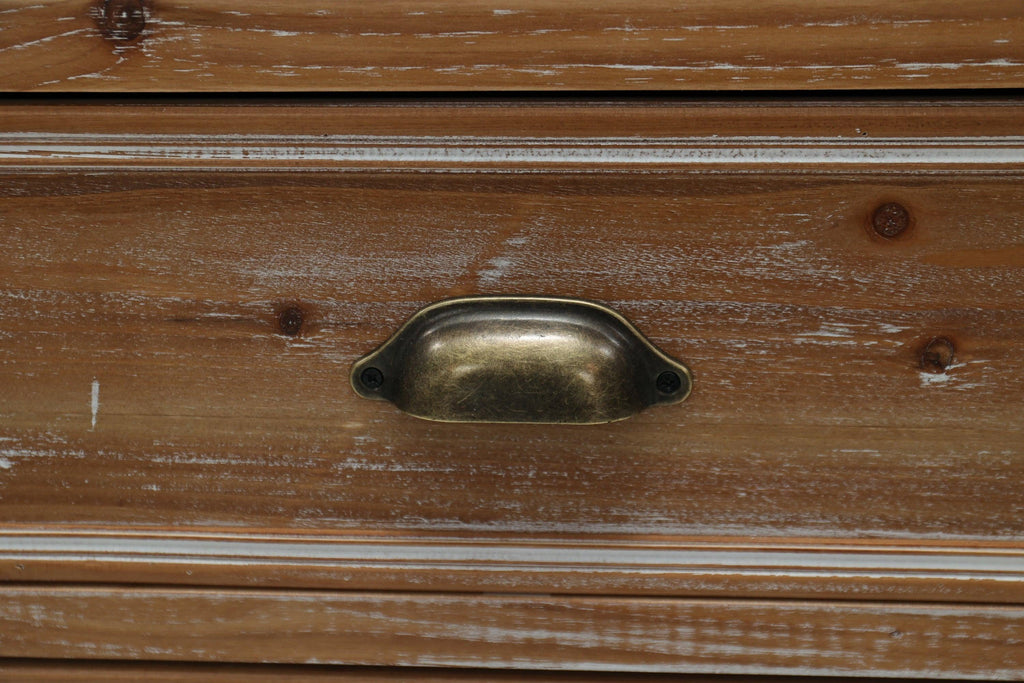 Rustic Wooden Storage Cabinet - Narrow Organizer with Drawers.