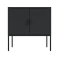 Ava 24' Metal Accent Cabinet in Black
