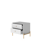 Jasper 25' Nightstand in White (2-Drawer)