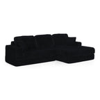 Modern Modular Sectional Sofa in Black.