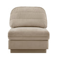 Celena Armless Chenille Accent Chair in Light Coffee