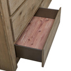 Curved Dresser with English Knotty Oak Finish.