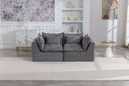Cloud Couch oversized sectional sofa styled in a bright living room with modern decor and neutral tones.