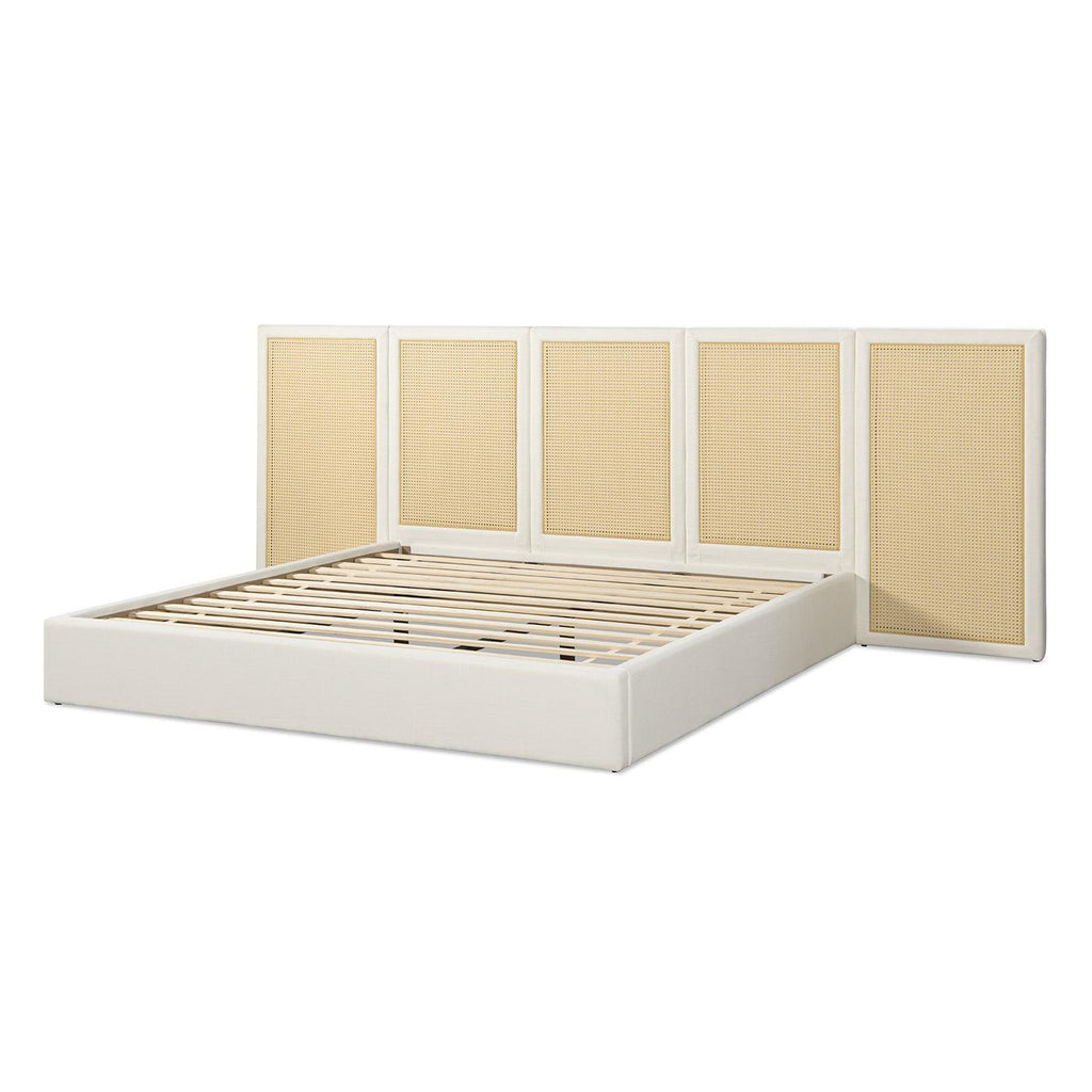 Capri Cane Platform Bed with Extended Headboard.