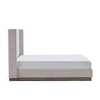Hosford Minimalist Upholstered Wingback Bed - California King.