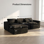 High-Resilience Boneless Sponge Sofa - Flexible Configurations.