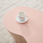 50 Inch Pink Fiberglass Coffee Table for Living Room.