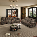 Black Floral Cloud Couch - 3&4-Seater Oxford Fabric Sofa.