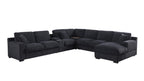 Chiara Dark Gray Sectional Sofa with Charging Ports.