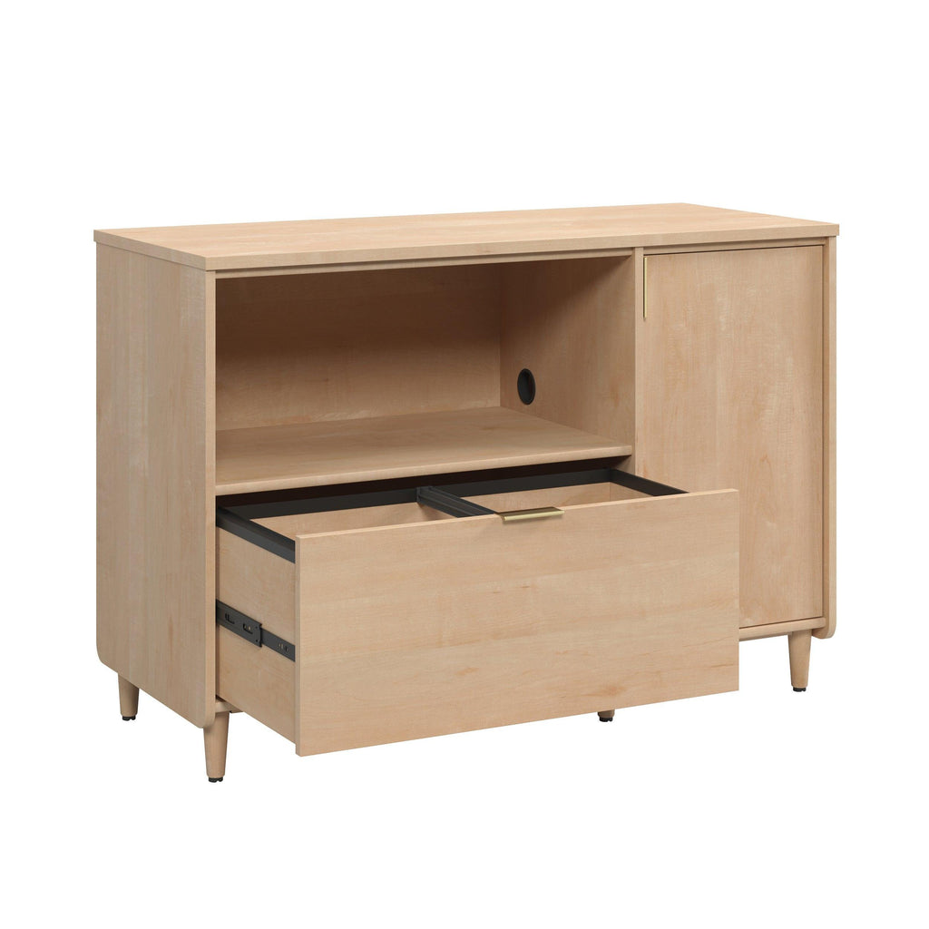 Credenza for TVs up to 46 inches with Concealed Storage.